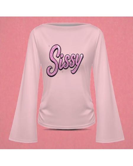 Pink Sissy Top Long Sleeve Fetish Clubwear XS-5XL