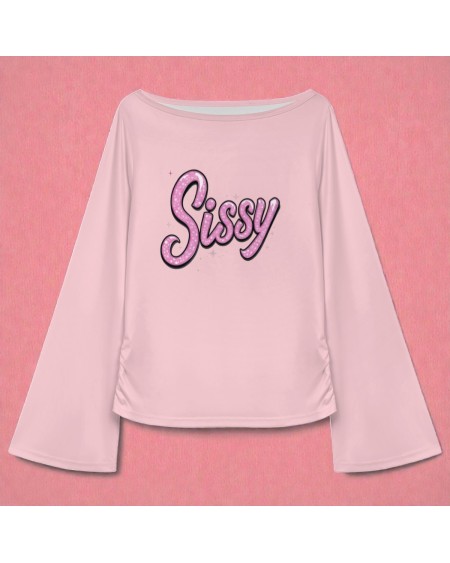 Pink Sissy Top Long Sleeve Fetish Clubwear XS-5XL