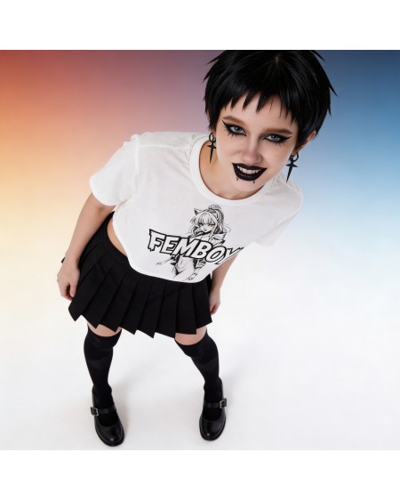 Femboy Crop Top Anime Aesthetic Shirt Softboy Outfit