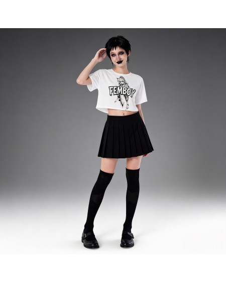 Femboy Crop Top Anime Aesthetic Shirt Softboy Outfit