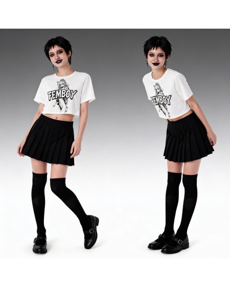 Femboy Crop Top Anime Aesthetic Shirt Softboy Outfit