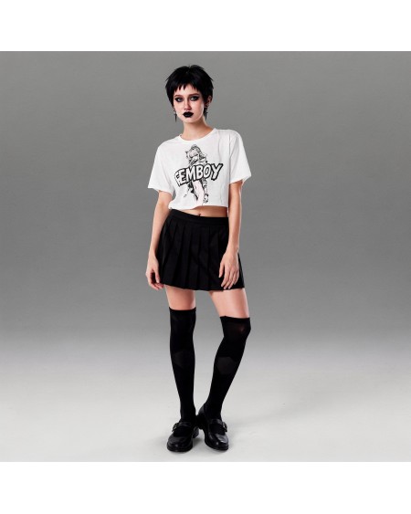 Femboy Crop Top Anime Aesthetic Shirt Softboy Outfit