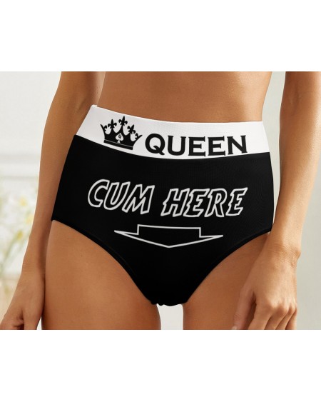 CUM HERE QOS Panties, queen of spades slut clothing,