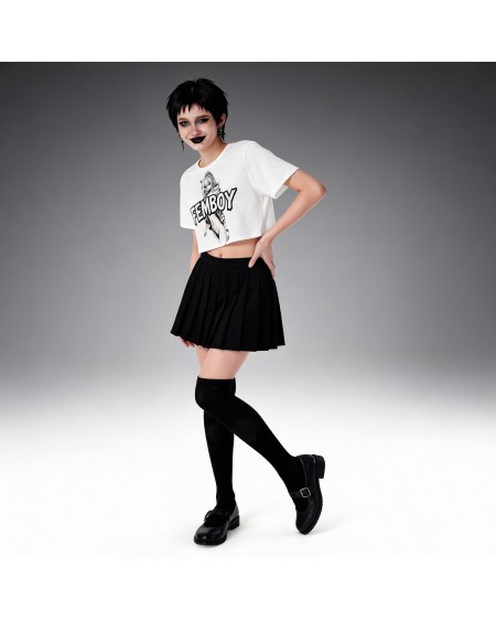 Femboy Crop Top Anime Aesthetic Shirt Softboy Outfit