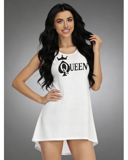 Queen of Spades White Mini Dress Sexy QOS Outfit