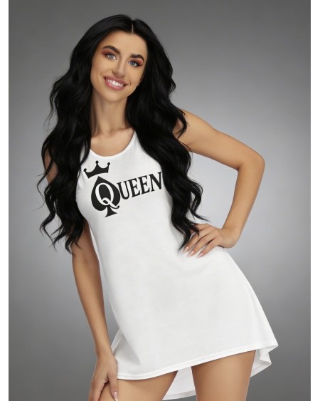 Queen of Spades White Mini Dress Sexy QOS Outfit