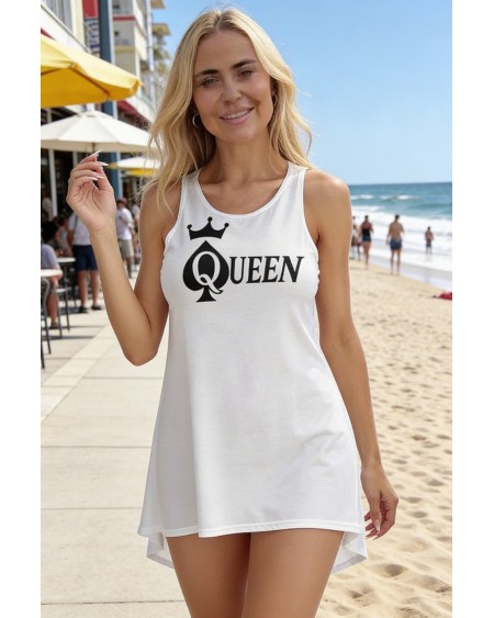 Queen of Spades White Mini Dress Sexy QOS Outfit