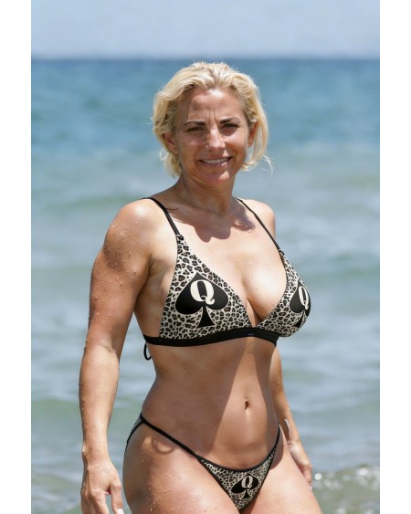 Queen of Spades Leopard Bikini QOS Swimsuit