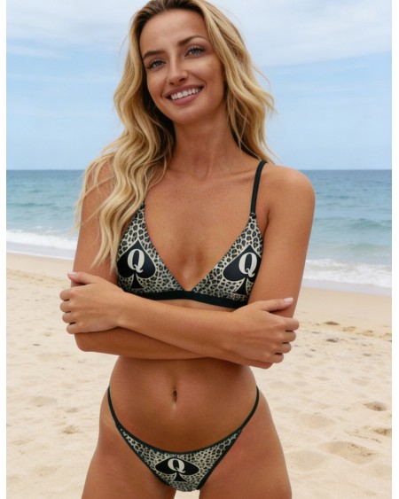 Queen of Spades Leopard Bikini QOS Swimsuit
