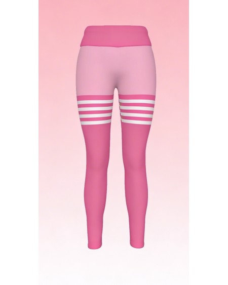Pink Sissy Leggings High Waist Soft Stretch Feminine Pants XS-6XL