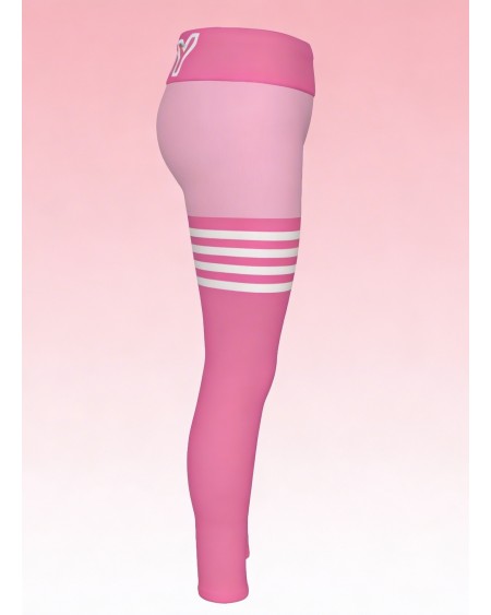 Pink Sissy Leggings High Waist Soft Stretch Feminine Pants XS-6XL