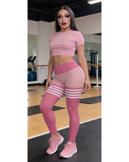 Pink Sissy Leggings High Waist Soft Stretch Feminine Pants XS-6XL