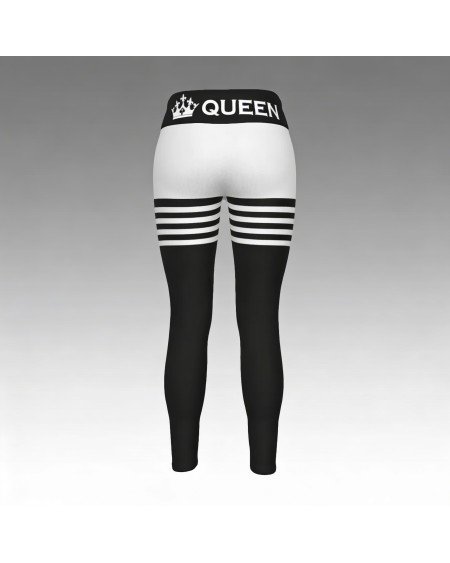 Queen of Spades Leggings High Waist Black White S-6XL