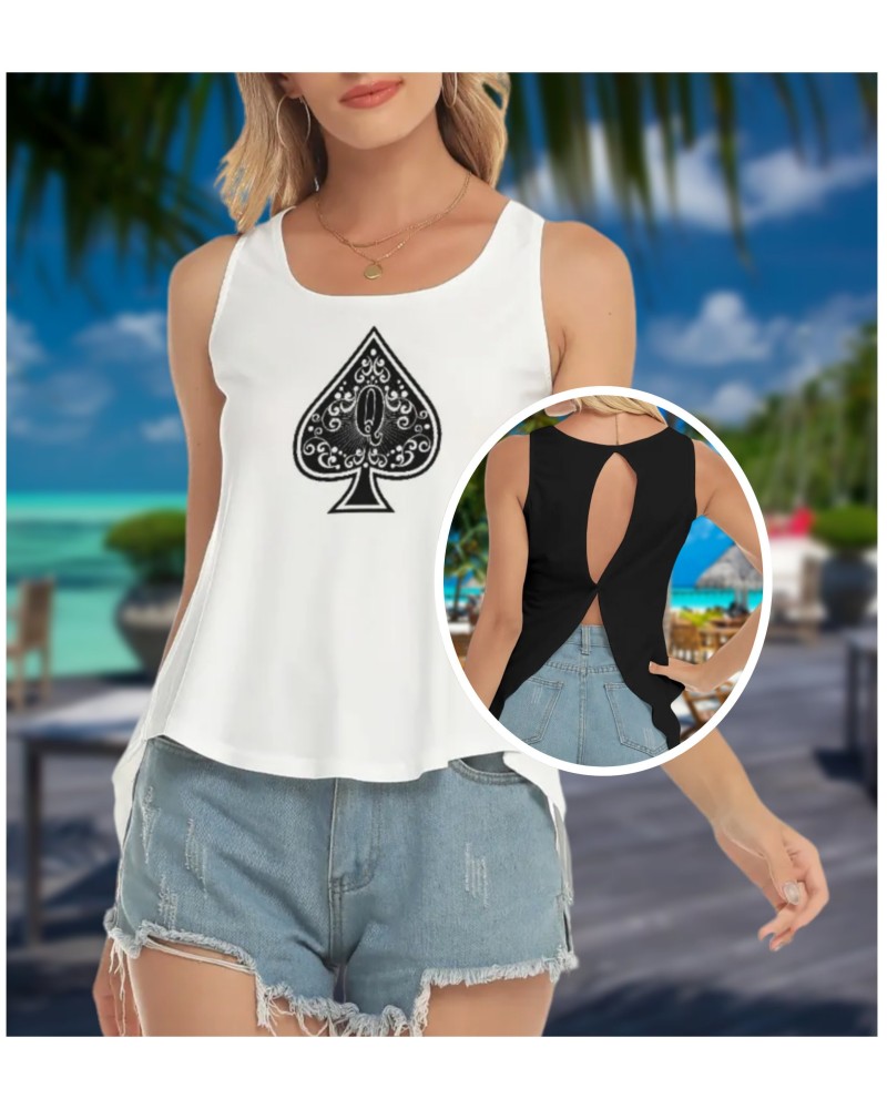 QUEEN OF SPADES Art, Back Hollow Top, top queen off spades,