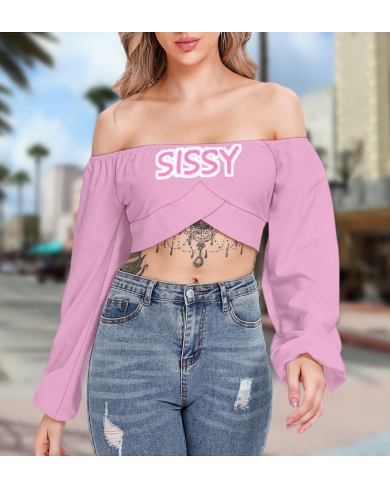 SISSY Cropped Tube Top With Long Sleeve, 12 Colors, tshirt,