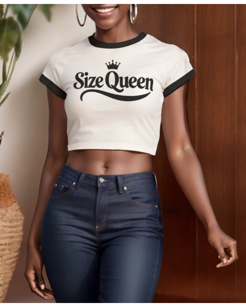 Size Queen Crop - Tank Top - Hotwife, Cuckolding, Naughty