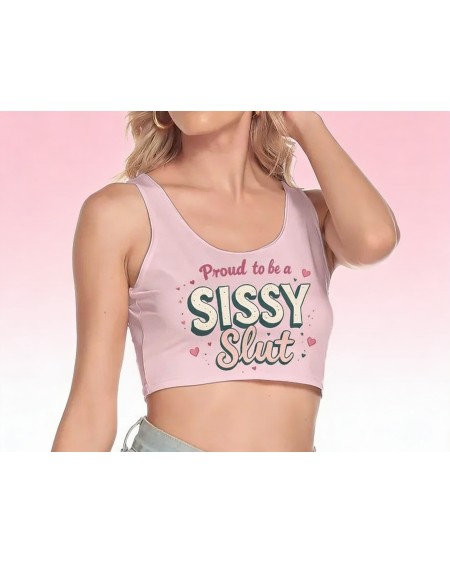 Proud To Be A Sissy Pink Crop Top Femboy Feminine Shirt