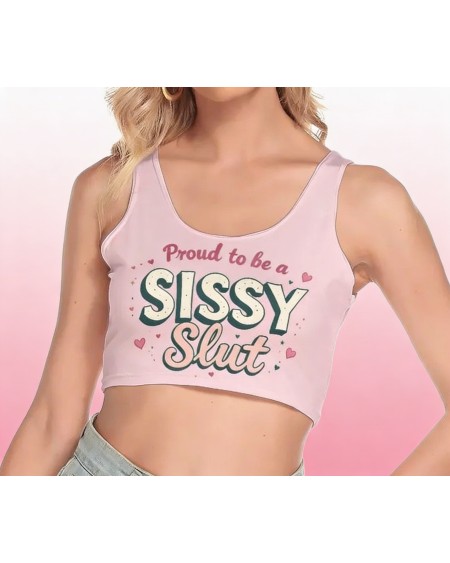 Proud To Be A Sissy Pink Crop Top Femboy Feminine Shirt