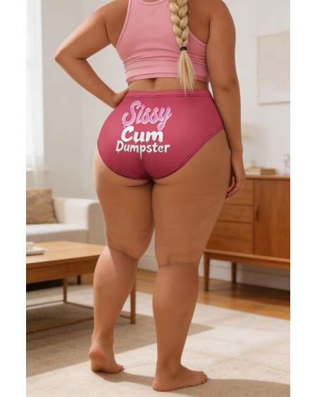 Sissy Cum Dumpster Panties S-5XL Pink Fetish Lingerie