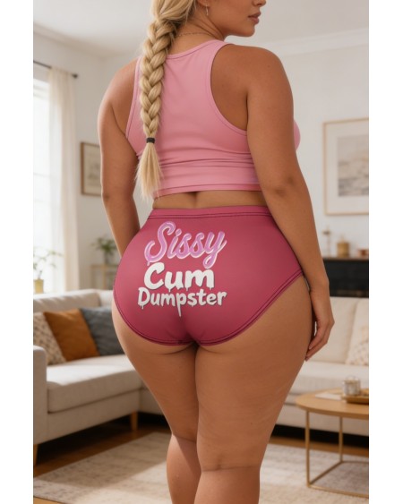 Sissy Cum Dumpster Panties S-5XL Pink Fetish Lingerie