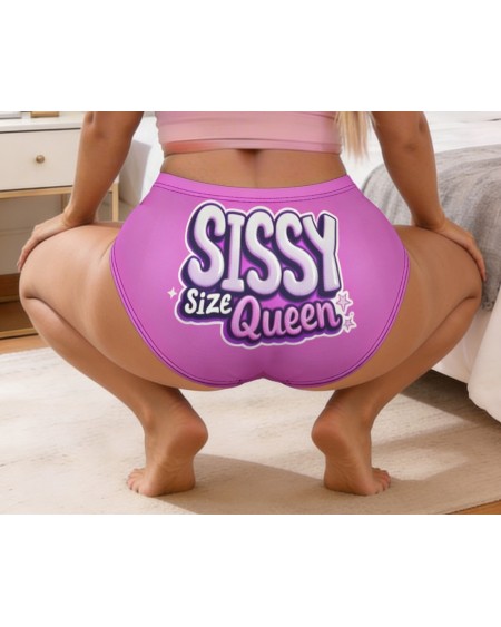 Sissy Size Queen Pink Panties High Waist S-5XL
