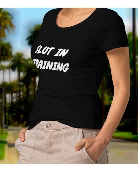 T - Shirt SLUT in TRAINING white, beige, green, salmon,