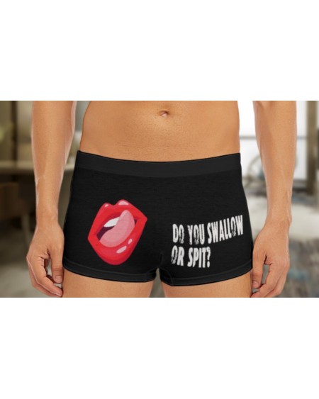 Do You SWALLOW or SPIT Boxer Briefs: Men's Playful Charm,