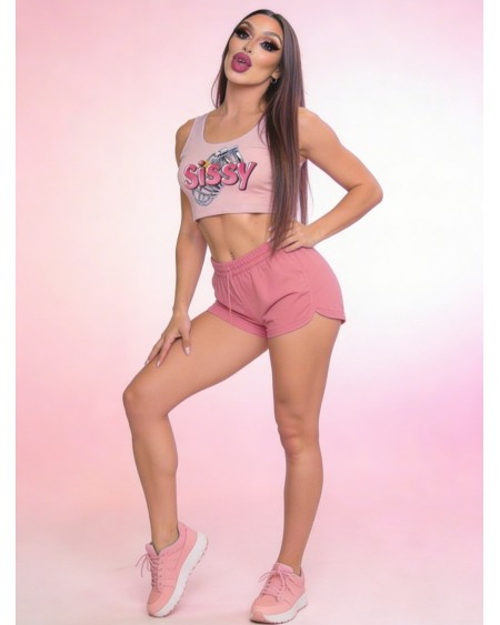 Sissy Crop Top Pink Chastity Cage XS-5XL Femboy Fetish