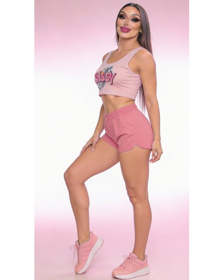 Sissy Crop Top Pink Chastity Cage XS-5XL Femboy Fetish