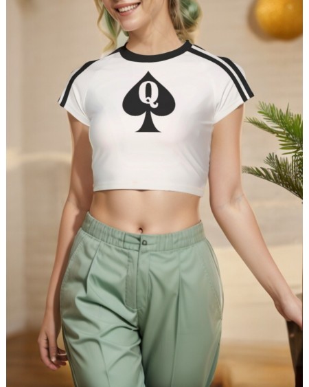 QUEEN OF SPADES Crop Tank Top - Sexy Qos T - Shirt For Women