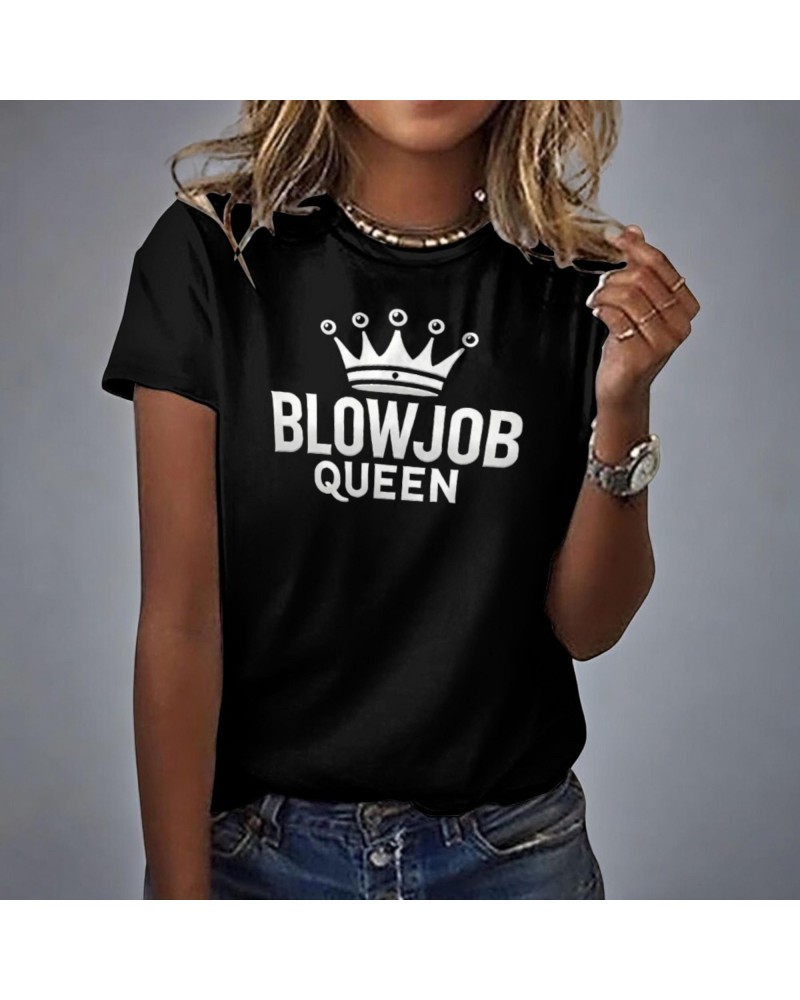 BLOWJOB QUEEN T - SHIRT - Seductive Hotwife Tease Top, Oral