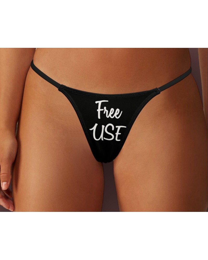 FREE USE Thong, slut clothing, cuckolding, hotwife panties,