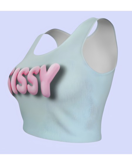 Sissy Crop Top Pink Fetishwear Femboy Tank Top S-5XL