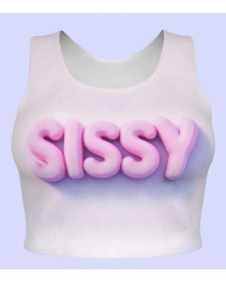 Sissy Crop Top Pink Fetishwear Femboy Tank Top S-5XL