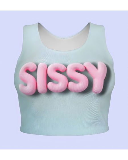 Sissy Crop Top Pink Fetishwear Femboy Tank Top S-5XL