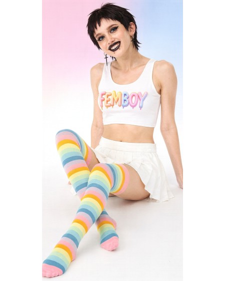Femboy Crop Top Rainbow – Sissy Fetishwear Top