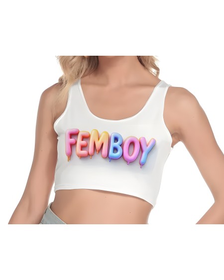 Femboy Crop Top Rainbow – Sissy Fetishwear Top