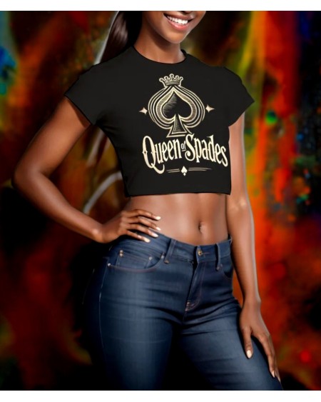 Queen Of Spade Cropped Tank Top - QOS T - Shirt for BBC,