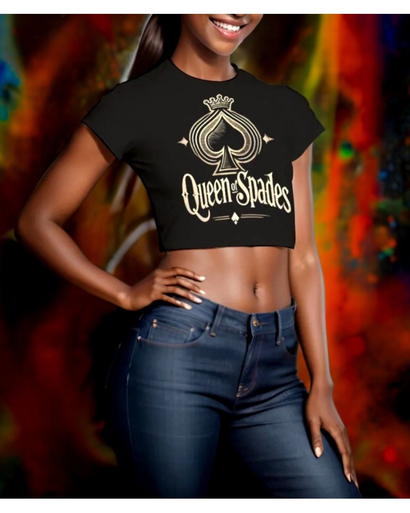 Queen Of Spade Cropped Tank Top - QOS T - Shirt for BBC,