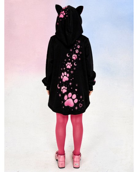 Femboy Cat Hoodie Kawaii Pink Black Cat Ears Hoodie