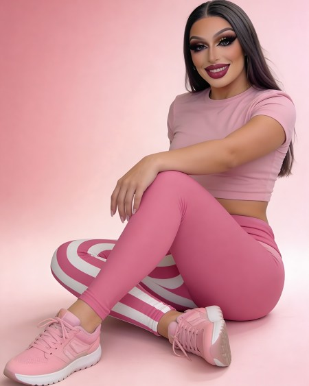Pink Sissy Leggings High Waist Sexy Fit S-6XL