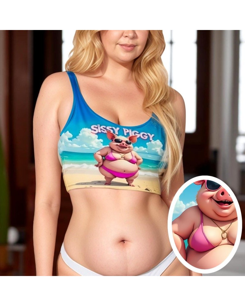 Sissy Piggy, Crop Top - Available In Plus Sizes - Wide