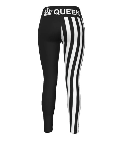 black queen of spades leggings back view tight fit