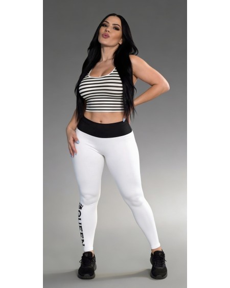 Queen of Spades White Leggings QOS Fetish XS-6XL