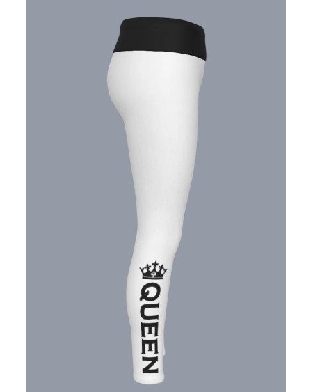 Queen of Spades White Leggings QOS Fetish XS-6XL