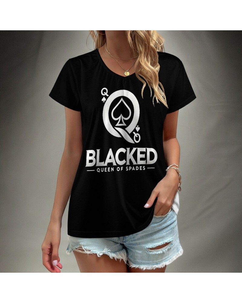 Bold Blacked Queen Of Spades T - Shirt - Empowering Women's