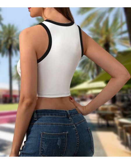 BBC ONLY Women'S Cropped Slim Racer Tank Top, 18 colors, top