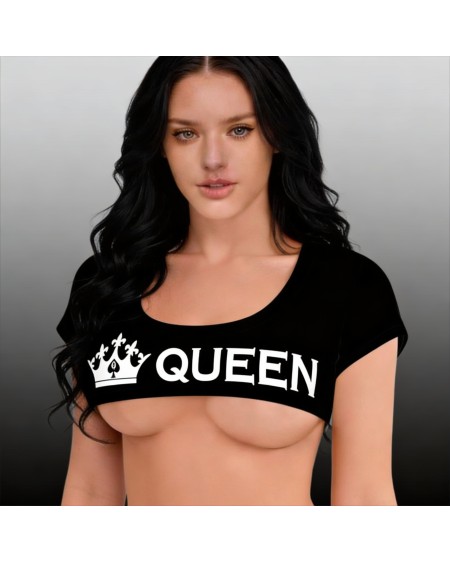 Queen of Spades Underboob Crop Top | Sexy QOS Clubwear