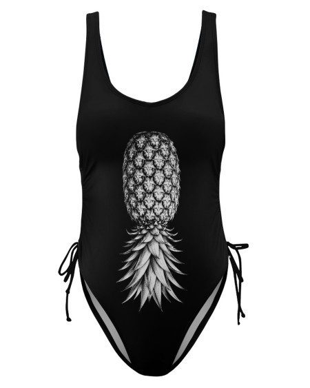 Upside Down Pineapple Swinger Swimsuit Sexy One Piece