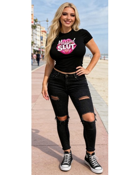 Married Slut Hotwife Fetish Crop Top Shirt
